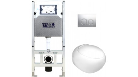 Унитаз подвесной с инсталляцией WeltWasser Amberg 506 ST+Jeckenbach 004 GL-WT+ Amberg RD-CR
