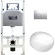 Унитаз подвесной с инсталляцией WeltWasser Amberg 506 ST+Jeckenbach 004 GL-WT+ Amberg RD-CR