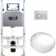 Унитаз подвесной с инсталляцией WeltWasser Amberg 506 ST+Jeckenbach 004 GL-WT+ Amberg RD-WT