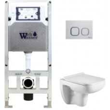 Унитаз подвесной с инсталляцией WeltWasser Amberg 506 ST+ Kehlbach 004 GL-WT+ Amberg RD-WT