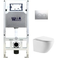Унитаз подвесной с инсталляцией WeltWasser Amberg 506 ST+ Merzbach 004 GL-WT+ Amberg RD-CR