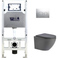 Унитаз подвесной с инсталляцией WeltWasser Amberg 506 ST+Merzbach 004 MT-GR+ Amberg RD-MT CR