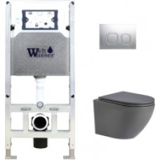 Унитаз подвесной с инсталляцией WeltWasser Amberg 506 ST+Merzbach 004 MT-GR+ Amberg RD-MT CR