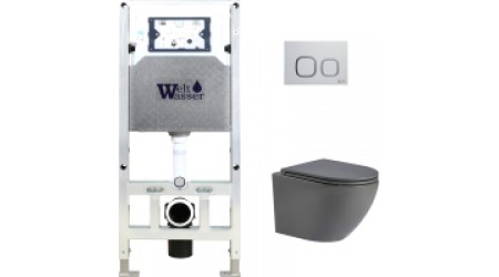 Унитаз подвесной с инсталляцией WeltWasser Amberg 506 ST+Merzbach 004 MT-GR+ Amberg RD-WT
