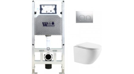 Унитаз подвесной с инсталляцией WeltWasser Amberg 506 ST+Merzbach 004 MT-WT+ Amberg RD-CR