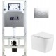 Унитаз подвесной с инсталляцией WeltWasser Amberg 506 ST + Nesenbach 004 GL-WT + Amberg RD-CR