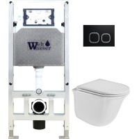 Унитаз подвесной с инсталляцией WeltWasser Amberg 506 ST+ Telbach 004 GL-WT+ Amberg RD-BL
