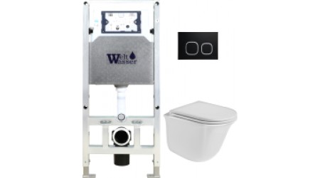 Унитаз подвесной с инсталляцией WeltWasser Amberg 506 ST+ Telbach 004 GL-WT+ Amberg RD-BL