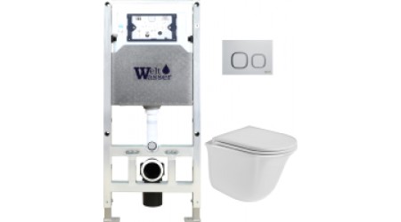 Унитаз подвесной с инсталляцией WeltWasser Amberg 506 ST+ Telbach 004 GL-WT+ Amberg RD-WT