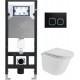 Унитаз подвесной с инсталляцией WeltWasser Amberg 506 + Telbach 004 GL-WT + Amberg RD-BL