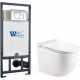 Унитаз подвесной с инсталляцией WeltWasser Marberg 507 + Heimbach 041 GL-WT + Mar 507 SE