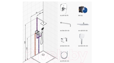 Душевая система Kludi Ameo 416400575