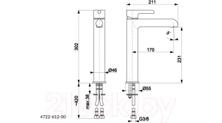Смеситель Armatura Angelit 4722-612-40 