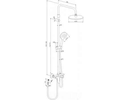 Душевая система Damixa Apollo DX220910000