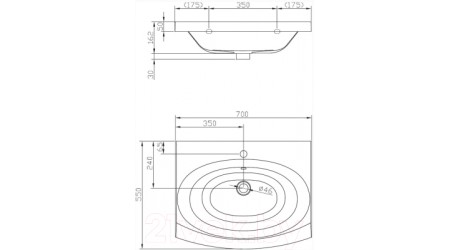 Умывальник Artel Plast APR010-14