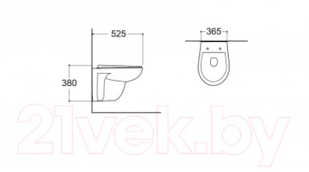 Унитаз подвесной Aquatek AQ1170-00 (с сиденьем)