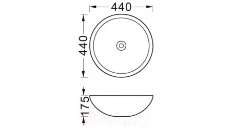 Умывальник Aquatek AQ5354-MB (матовый черный)