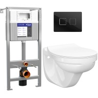 Унитаз подвесной с инсталляцией Керамин Гранд R Slim + Aqua Prime P 50Z А63476 + 63529