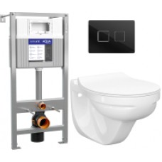 Унитаз подвесной с инсталляцией Керамин Гранд R Slim + Aqua Prime P 50Z А63476 + 63529