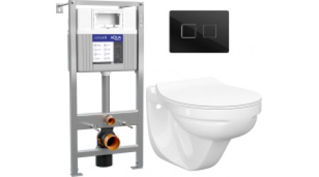 Унитаз подвесной с инсталляцией Керамин Гранд R Slim + Aqua Prime P 50Z А63476 + 63529