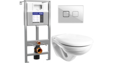 Унитаз подвесной с инсталляцией Керамин Гранд R + Aqua Prime P 50Z А63476 + 63530