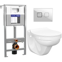 Унитаз подвесной с инсталляцией Керамин Гранд R Slim + Aqua Prime P 50Z А63476 + 63530