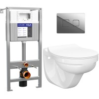 Унитаз подвесной с инсталляцией Керамин Гранд R Slim + Aqua Prime P 50Z А63476 + 63531