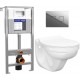 Унитаз подвесной с инсталляцией Керамин Гранд R Slim + Aqua Prime P 50Z А63476 + 63531