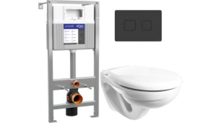 Унитаз подвесной с инсталляцией Керамин Гранд R + Aqua Prime P 50Z А63476 + 63838