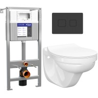 Унитаз подвесной с инсталляцией Керамин Гранд R Slim + Aqua Prime P 50Z А63476 + 63838