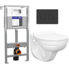 Унитаз подвесной с инсталляцией Керамин Гранд R Slim + Aqua Prime P 50Z А63476 + 63838