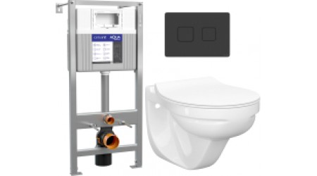 Унитаз подвесной с инсталляцией Керамин Гранд R Slim + Aqua Prime P 50Z А63476 + 63838