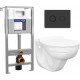 Унитаз подвесной с инсталляцией Керамин Гранд R Slim + Aqua Prime P 50Z А63476 + 63839