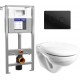 Унитаз подвесной с инсталляцией Керамин Гранд R + Aqua Prime P 50Z А63476 + P-BU-ACN-CIR-PN/Bl/Gl