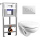 Унитаз подвесной с инсталляцией Керамин Гранд R + Aqua Prime P 50Z А63476 + P-BU-ACN-CIR-PN/Wh/Gl