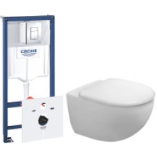 Унитаз подвесной с инсталляцией Duravit Architec Rimless 45720900A1 + 38775001