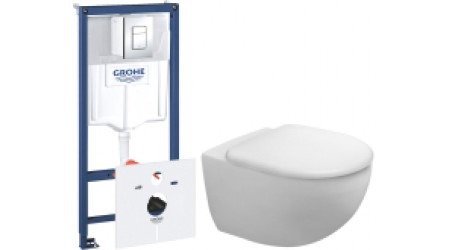 Унитаз подвесной с инсталляцией Duravit Architec Rimless 45720900A1 + 38775001
