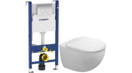 Унитаз подвесной с инсталляцией Duravit Architec Rimless 45720900A1 + 458.124.21.1