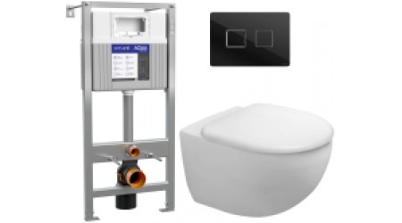 Унитаз подвесной с инсталляцией Duravit Architec Rimless 45720900A1 + 50Z/А63476 + 63529