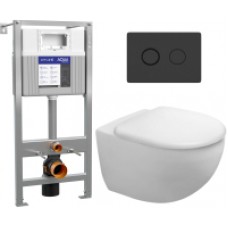 Унитаз подвесной с инсталляцией Duravit Architec Rimless 45720900A1 + 50Z/А63476 + 63839