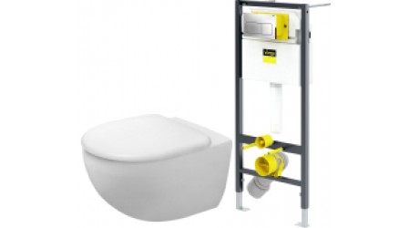 Унитаз подвесной с инсталляцией Duravit Architec Rimless 45720900A1 + 792824