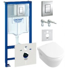 Унитаз подвесной с инсталляцией Villeroy & Boch Architectura 5684-H1-01 + 38775001