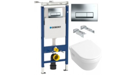 Унитаз подвесной с инсталляцией Villeroy & Boch Architectura 5684-H1-01 + 458.125.21.1