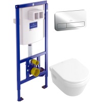 Унитаз подвесной с инсталляцией Villeroy & Boch Architectura 5684-H1-01 + 92246100 + 92249061
