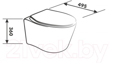 Унитаз подвесной AV Engineering Arco AVWHR210