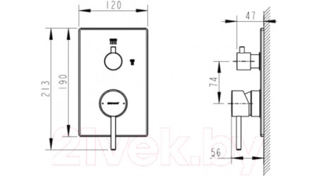 Смеситель Bravat ARC P69193C-2-ENG 