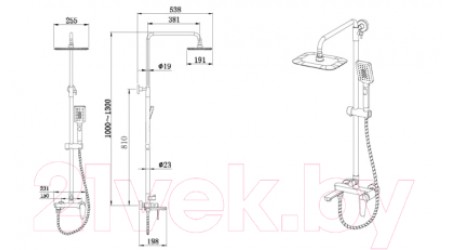 Душевая система Bravat Arden F6351385CP-A1