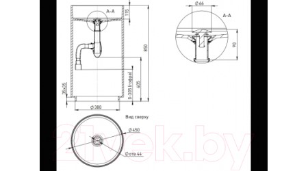 Умывальник Salini Armonia 45x45 / 130111G