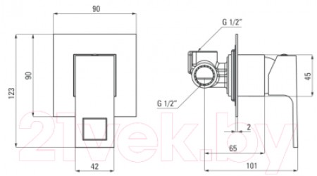 Смеситель Deante Arnika Nero BBZ N44L 