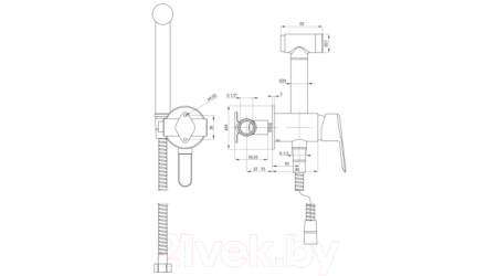Смеситель Deante Arnika Nero BQA N34M 